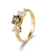 14k Gold Ametrine Gemstone Ring for Women Anillos de Bague eller Jaune Topaz Gemstone Jewelry 14 K Gold Color Wedding ANEL RING BOX 240422