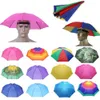 Brede rand hoeden emmer hoeden buiten draagbare paraplu hoed opvouwbare zon schaduw waterdichte camping vissen kop hoed strandhoed 240424