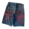 Men's Shorts Y2K Vintage Harajuku Hip Hop Pocket Baggy Denim Gym Mens And Womens Summer Gothic Basketball Streetwear