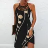 Casual Dresses Fashion Spring And Summer Amazon Ethnic Style Positioning Print Mesh Sleeveless Dress Women's Clothing