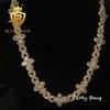 Nowy przylot biżuteria hip -hopowa VVS Moissanite Cuban Link Cross Design MOISSANITE Ice na kubańskim łańcuchu Test diamentowy