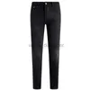 Jeans de designer pour hommes automne-jet nouveau jeans pour hommes élastiques slim fit de qualité pantalon de mode noire européen.