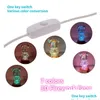 Dekorative Objekte Figuren 3D Feuerwerk Bär LED Night Light 7 Farbatmosphäre Romantische Schlafzimmer Dekoration Desktop -Lampen D otxyj