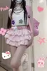 Jupes en jupe rose douce taille haute japonais y2k kawaii vêtements pli punk mignon lolita sexy 2024 mini girl cutecore 90s