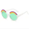 Lunettes de soleil rondes pour enfants arc-en-ciel verres de soleil filles enfants colorés lentilles pour les yeux de bébé nuances garçons uv400 Goggles en gros