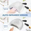 Kits Sunone 48W UV LED -nageltork för härdning av alla gel nagellack 30LEDS LAMP för manikyr med rörelseavkänning manikyrsalongverktyg