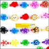 50 stcs groothandel gemengde kinderen bloem colorf polymeer ring ring drop levering zz zz