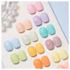 1 ~ 5pcs Yüksek kaliteli makarna oje ince toz oje tutkal düz renkli tırnak tutkal macaron tırnak salonları için 240422