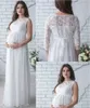 Robes de maternité Robe de maternité en dentelle sans manches maxinité maxi robe pour baby shower maternité sécurisation mariage mépris décontracté robes longues