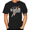 Męskie koszulki 1968 Klasyczna 50-letnia urodziny T Shirt Mężczyźni 50. Dzień Ojca Prezent Wygodne oddychające koszulka T240425