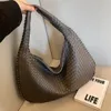 High quality Black Grey Blue pink Brown leather woven dinner bag Luxury designer handbag #02