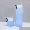 Gute Flaschen Wasserflasche zusammenklappbarer Qualitäten Wasserflasche Outdoors Motion Travel Kessel Party Geschenkbecher Lagerprodukt für Kinder Sol Dhzfu