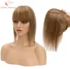 Toppers Choices riches 7x13cm Human Hair Toppers Mécanisme de base en soie Perrues Clipt dans les extensions de cheveux pour femmes Pièces de cheveux naturels