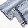 Jeans de créateurs pour hommes nouveaux jeans, marque de mode élastique décontractée imprimé à la marque Trendy Slim Fit Pantal