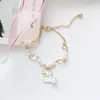 Braccialetti Charm Gioielli a mano carina piccola perla simulata in stile giapponese dolce bracciale a stella semplice per donna signora