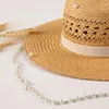 Bérets Luxury Designer Wide Brim Boater pour femmes STRAP RIVET RIVET SUMBER SUM SORGE PARTIE PLACE