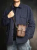 Crazy Horse Leather Men Multifunction Design Small Messenger Bag Fashion Travel Belt Midjepaket Drop Leg Pouch Male 240420