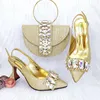 Casual Shoes Doershow Beautiful Style Italian With Matching Bags African Women And Set For Prom Party Summer Sandal HGG1-11