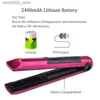 Curling Irons USB charging professional curly iron 2-in-1 twisted portable straightener and curler flat hair styling tool Q240425