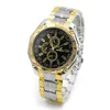 Gold Men's Watch Alloy Steel Band Watch Watch Watch Watch Watch pour hommes