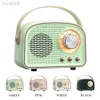 Portabla högtalare Mini Retro Bluetooth Portable Högtalare med Radio Outdoor Wireless Stereo Mp3 Player för iPhone Android Support TF Card USB D240425