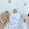 Setar baby barnvagn filt varm fleece vinter säng filtar tecknad sängkläder tupplur täcker spädbarn tillbehör nyfödda spädbarn föremål