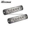 Lamp 2 X super bright car external 6LED warning light surface mounting strobe headlight 22 flash patterns 6 * 3W LED (L131)