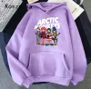 Sweatshirts 2021 Sonbahar Kış Kış Maymunları Ses Dalgası Baskılı Polar Hoodies Uzun Kollu Kazaklar Kadın Hip Hop Kaykay Sweatshirt