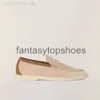 Loro Piano LP Schuhe Neue Herren-Ladungslaafer flach niedrige Top Wildleder Kuh Leder Oxfords Moccasins Sommer Walk Komfort Loafer Slip auf Gummi-Sohle-Flats mit Schachtel EU38-46