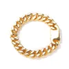 Gold Cuban Link Chain Armband Fashion Edelstahl Hip Hop Juwely Mens Silber Armbänder249b