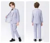 Costumes enfants élégant veste veste pantalon bowtie 4pcs photographie costume garçons robe de mariée enfants smoking ensemble de fête d'anniversaire pour adolescents costume