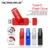 Enheter grossist 10 st / party typ C USB flash -enhet OTG 64 GB 32 GB 16 GB 8 GB 128 GB Pendrive 2 i 1 OTG Flash Memory Stick Typece