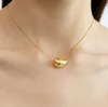 Non dissolvere mai la collana per gocce per donne 18k oro oro le collane di design di lusso in acciaio inossidabile collana a ciondolo gioiello