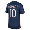 24 25 MAILLOT MBAPPE SOCCER JERSEYS KIT KIT 24/25 Wersja gracza Wersja przed meczem Maglia Paris Home Away Football Shirt Hakimi Fabian Vitinha O Dembele