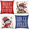 Cubiertas de almohadas de Navidad 18x18 de 4 decoraciones navideñas Decoración de vacaciones de invierno