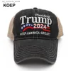 Ball Caps Koep New Donald Trump 2024 Wash Wash Baseball Hat posiada Americas Great Snap Prezydencki haft haftowy bezpośrednia wysyłka Q240425