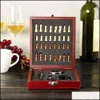 Tin Visit Pourer Openers Home Foil Cutter with Chess Corkscrew Vintage Gift Box Cork Game Wine Opener Tool Set Wooden Board Accessor Dhyhw