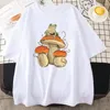 Men's T Shirts Cottagecore Aesthetic Mushroom Dark Academia Frog T-shirt Hip Hop Sports Eurocode Summer Top Wear