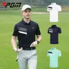 Chemises PGM Men de golf Tshirt mâle Male Breatte Top sec rapide Men Elastic Sweatabsorbing Refroidissement Repliez le col Polo Polo