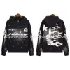 Rock Hip Hop Street Hoodies Conjunto de chamas lavadas letra de chama com capuz Homens Mulheres Hell Star Sweatshirts Capuz de trajes de trajes