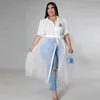 Urban Sexy Dresses Designer Cy9067 Women's Clean Color Sheer Long Dressing Large Eeme