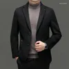 Mäns kostymer 2024 Business Casual Trend Italian Style Slim Fit Bekväm modevärd rese bröllopsull blazer kostym