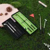 Aids Golf Pen Set Mini Desktop Golf Ball Pen Gift Includes Putting Green 3 Clubs Pen Balls and Flag Desk Games Golf Accessories