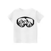 T-shirts 2024 New Fashion Kids T-shirt pour garçons Black Blanc Grey Gris Broit Enfants Vêtements Rock Print Boy T-shirt For Girls Topsl2404