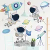 Wall Stickers Space Pilot Sticker Boys Room Decal Cartoon Kid's Decoratie Kindergarten Klaslokaal Verwijderbaar