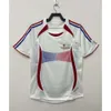 Soccer Sets TrackSuits Mens TrackSuits Football Jersey 2006 French Away White Dorosły Top Single Piece Jersey Size S-2xl