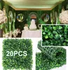 Fausse verdure florale 61020pcs plantes artificielles fond de mur d'herbe Fleurs de mariage panneaux de haies pour la maison en plein air intérieure G5109262