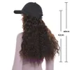 Designer högkvalitativ peruker hår för kvinnor ny hatt peruk allt-i-ett kvinnor majs perm-medelstil lockigt fluffig baseball mössa full set