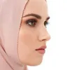 Hijabs Silk di ghiaccio islamico Hijab Abaya Hijab per donna Elasticità Scarf Abito musulmano Women Turbans Turban Istant Head Wrap Shawl D240425