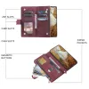 Fall Lanyard Flip Leather Phone Case för Redmi Note 12 Pro 12S 11 11S 10 10S 9 9S 8 13C 12C 10C 10A A1 Zipper Wallet Card Cover Coque